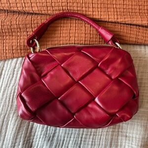 Valentina Fiore Woven leather bag crossbody purse